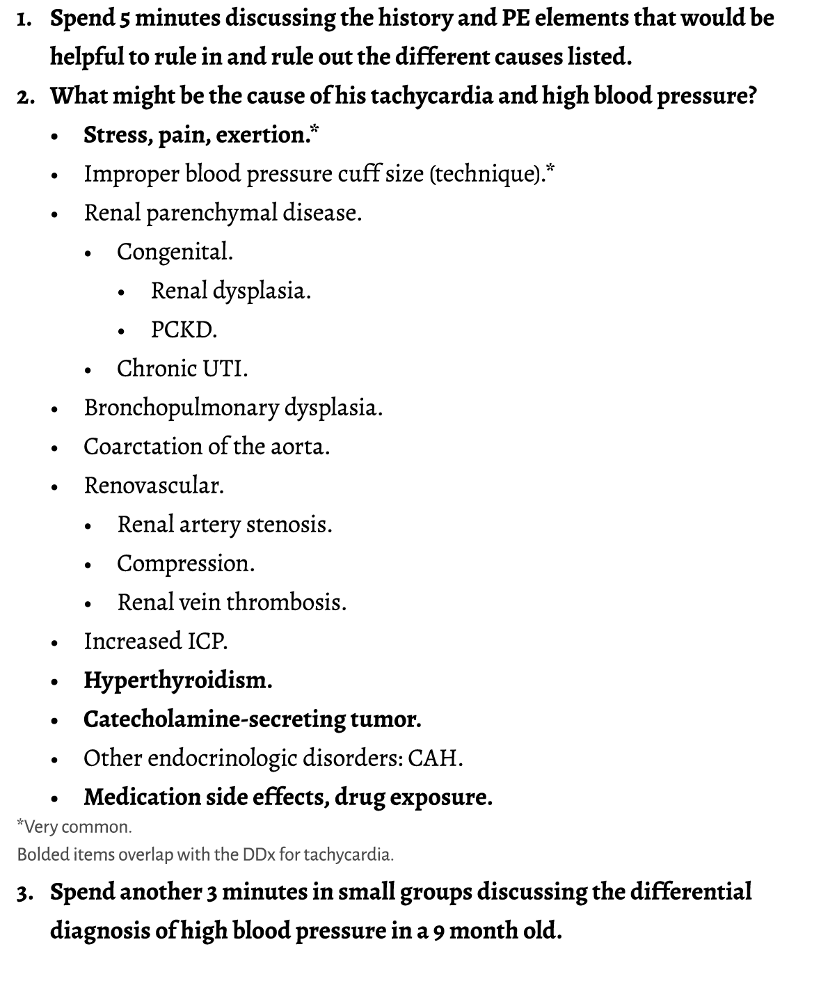 1. Spend 5 minutes discussing the history and PE elements that would be helpful to rule in and rule out the different...