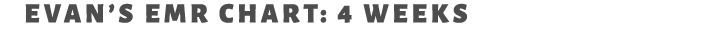 Evan’s EMR Chart: 4 weeks