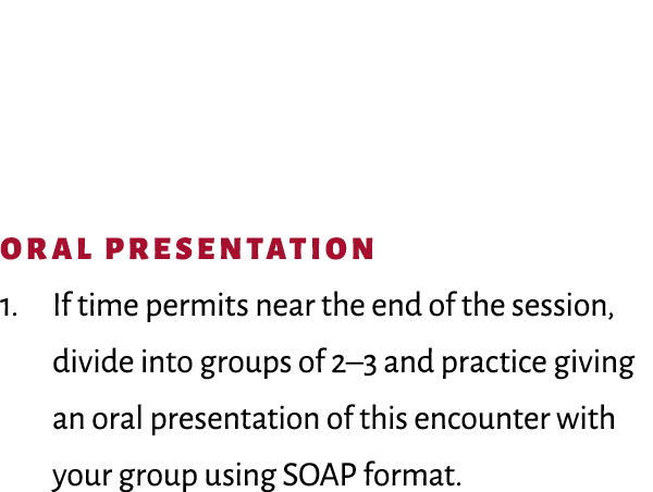Oral presentation 1. If time permits near the end of the session, divide into groups of 2–3 and practice giving an or...